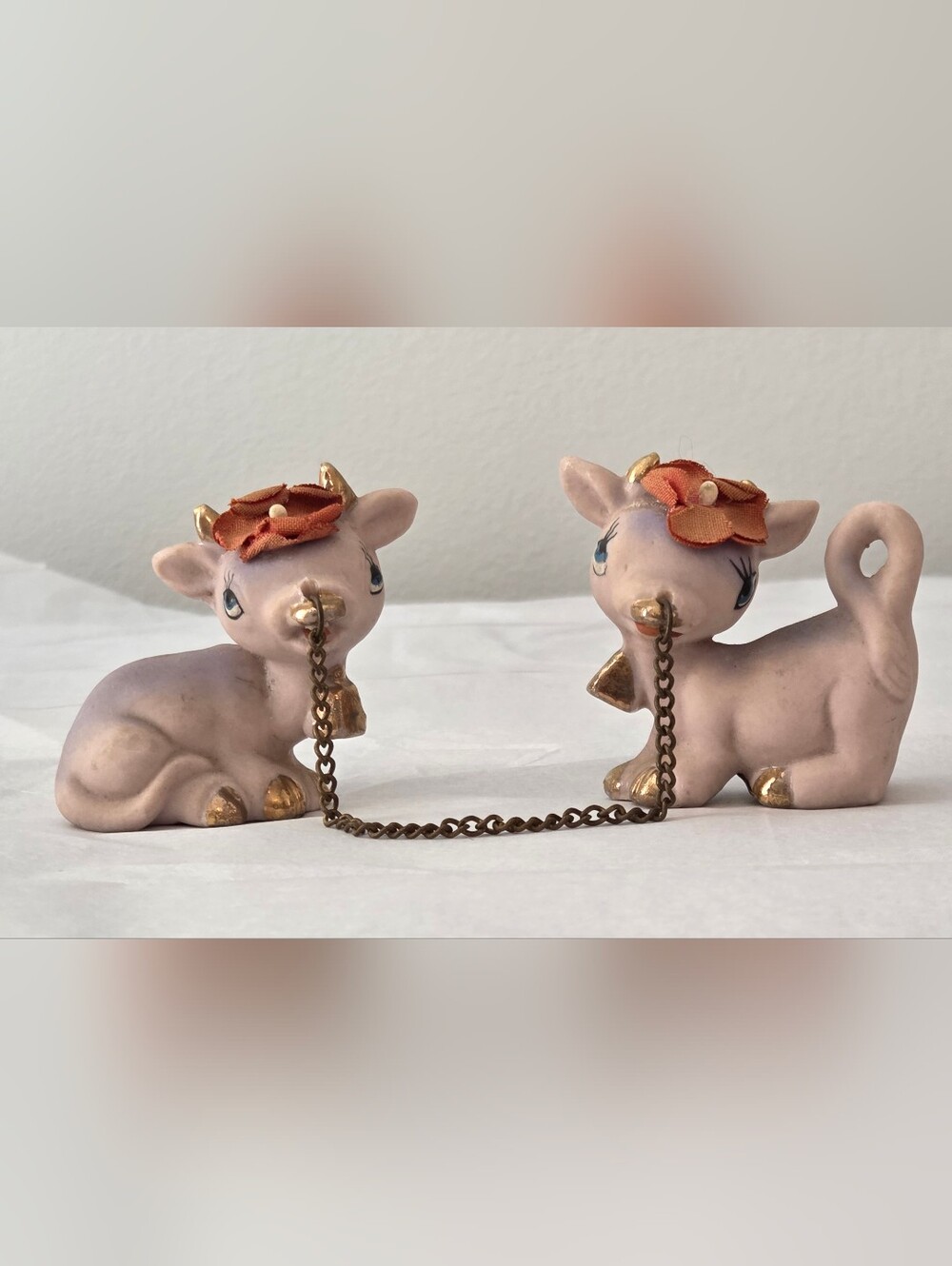 Vintage Tilso Japan Chained Cow Family - Calves Only